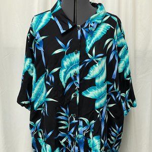 Women's tropical Hawaiian shirt size 5X
